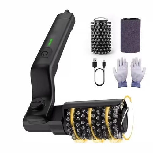 Electric BBQ Grill Brush cleaning a grill grate